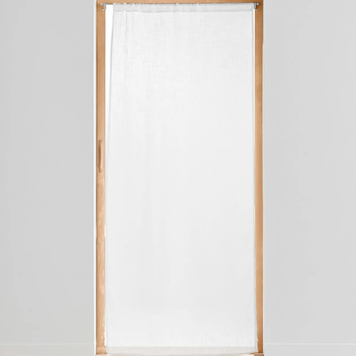 Voilage passe tringle effet lin tissé (90 x 200 cm) Haltona Blanc