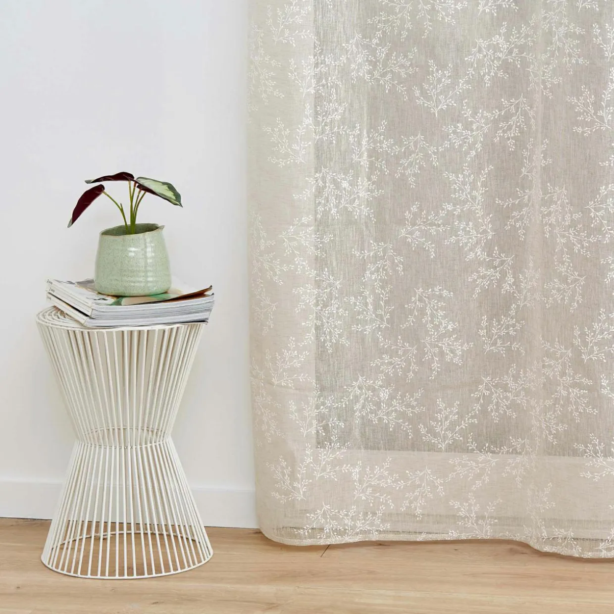 Voilage tissé (140 x 280 cm) Karla Taupe