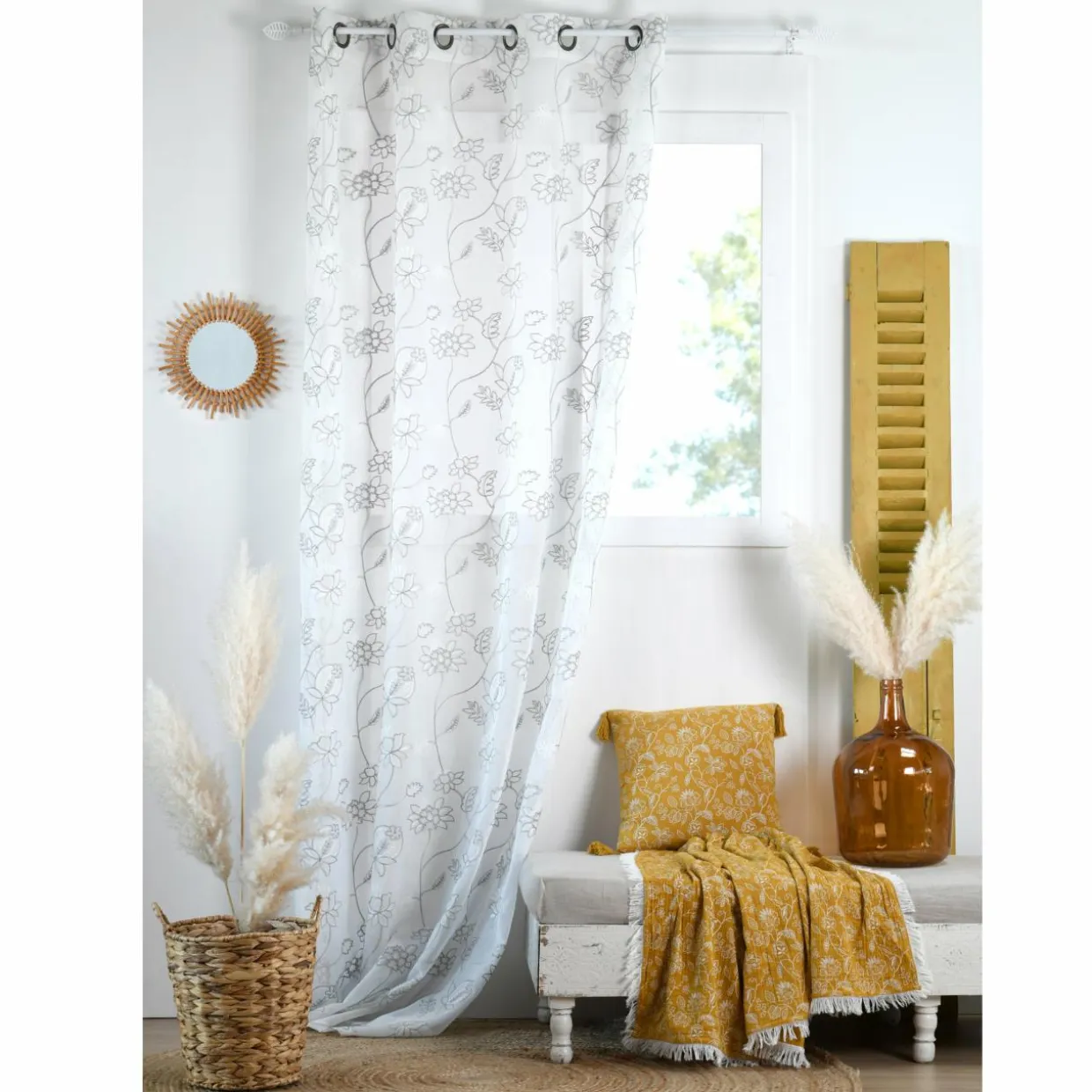 Voilage (140 x 260 cm) Persian Blanc