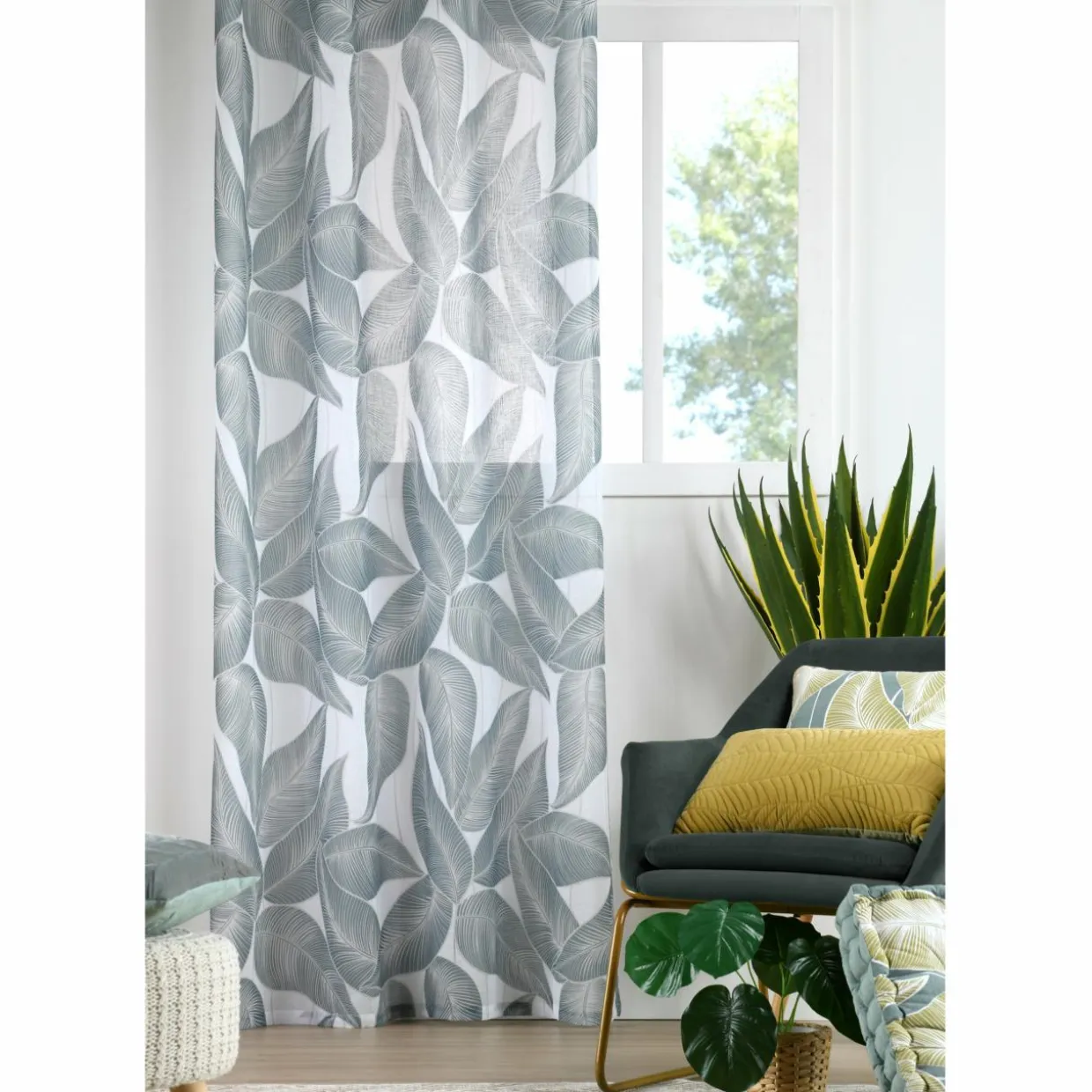 Voilage (140 x 260 cm) Rocca Vert jade