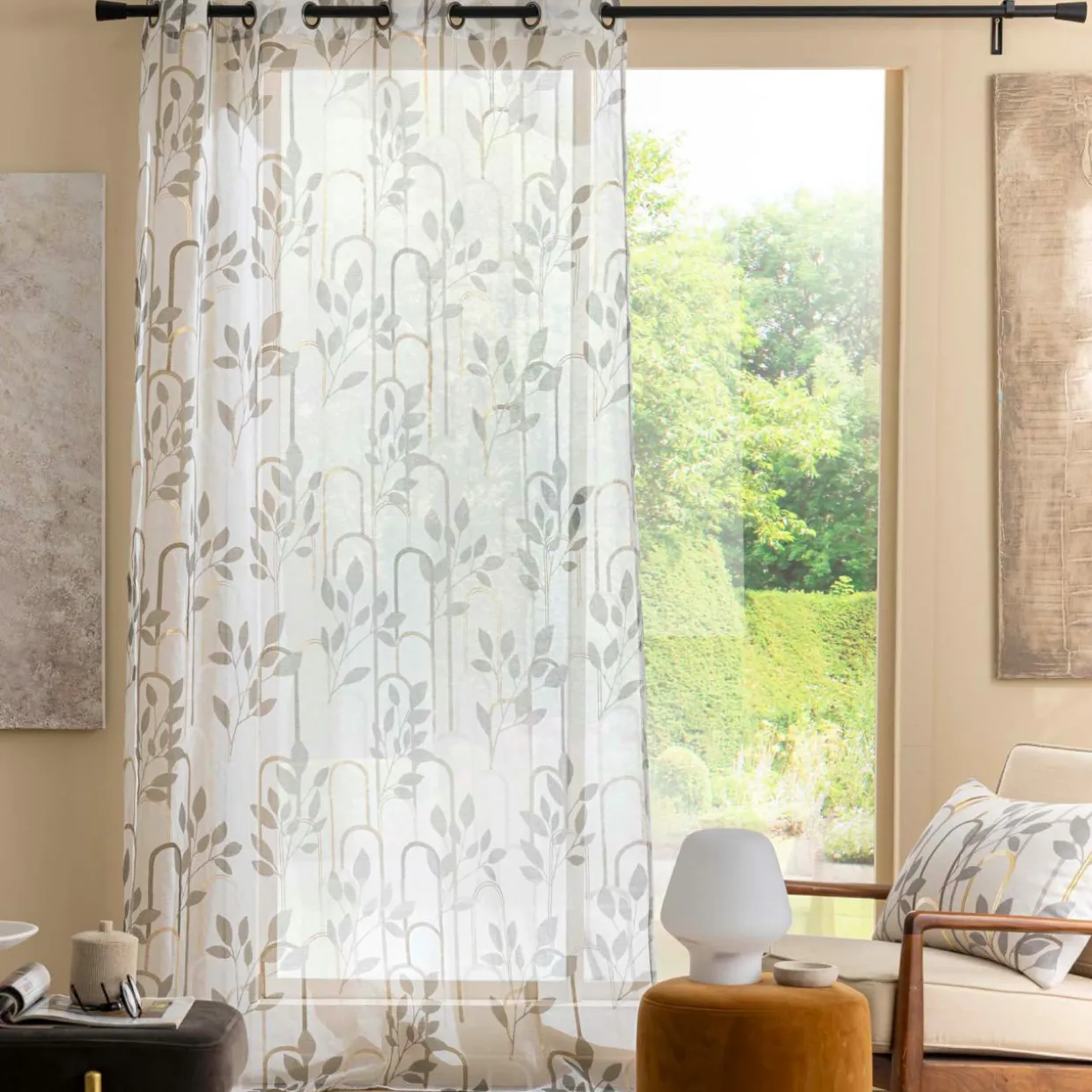 Voilage (140 x 280 cm) Roseris Gris