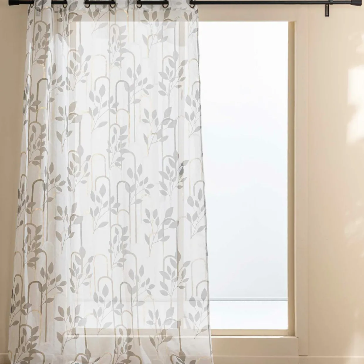 Voilage (140 x 280 cm) Roseris Gris