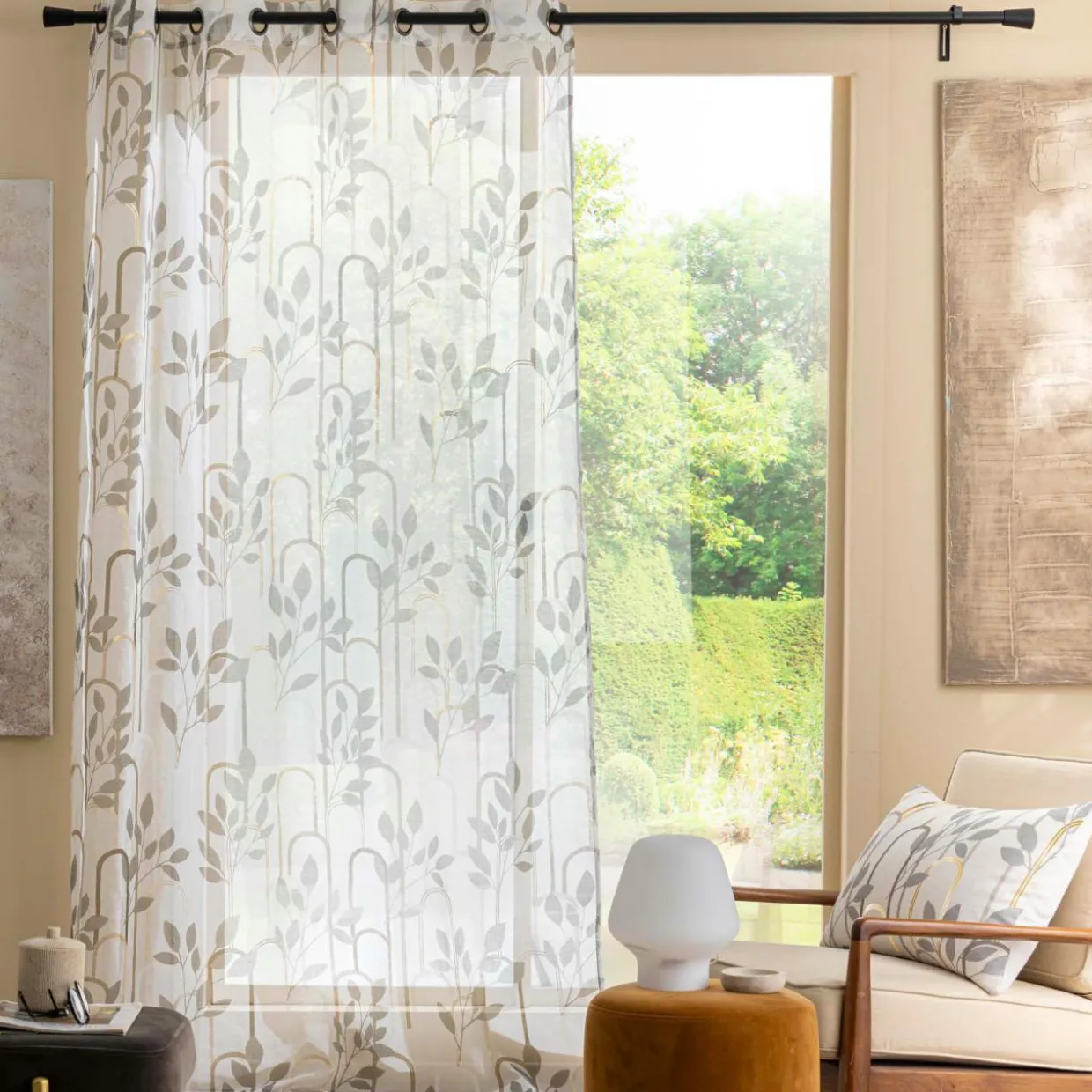 Voilage (140 x 240 cm) Roseris Gris