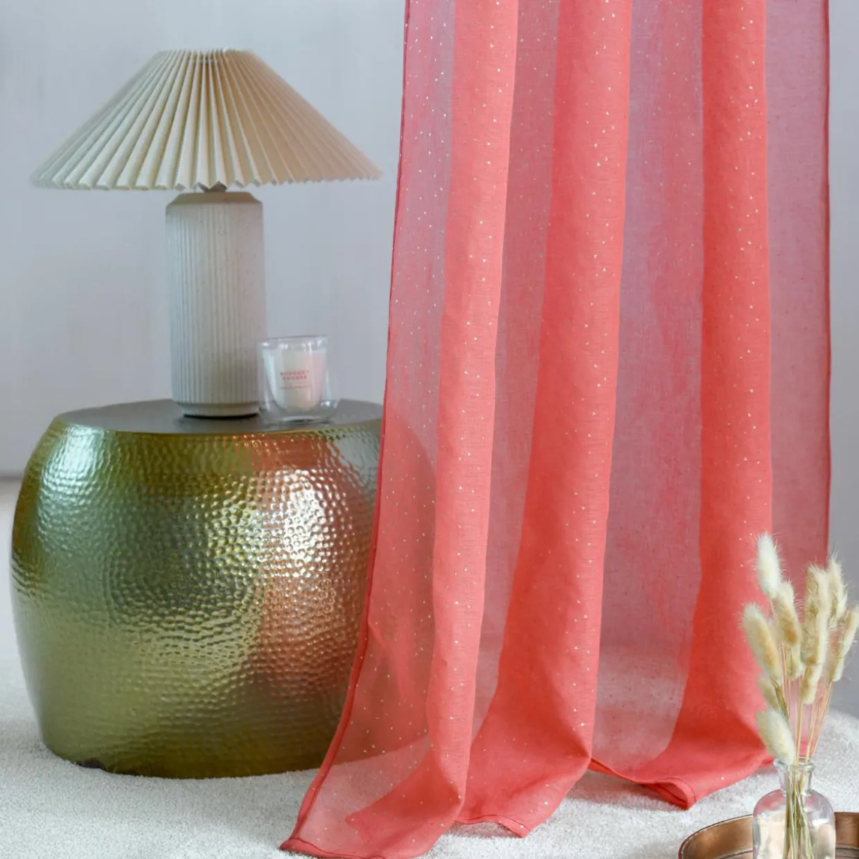 Voilage (135 x 260 cm) Stacy Rouge marsala