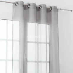 Voilage (145 x H240 cm) Givrée Gris perle